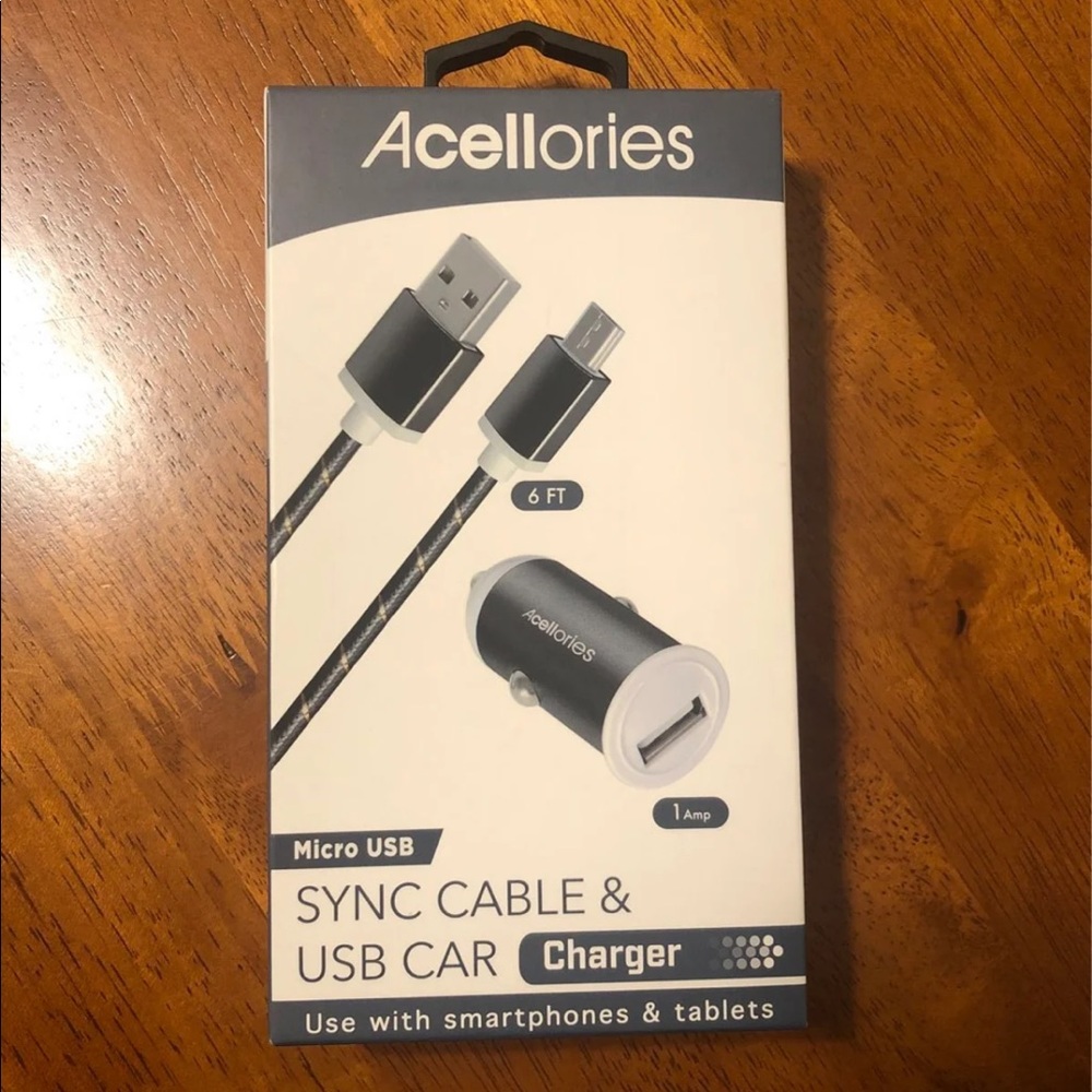 Micro USB Sync Cable and USB Car Charger